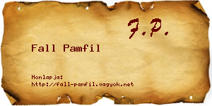Fall Pamfil névjegykártya